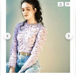 Zara ruched floral top